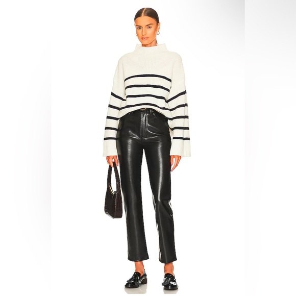 AGOLDE Recycled Leather Fitted 90’s Pants Black Detox Size 26 | In Stores! - Picture 1 of 4